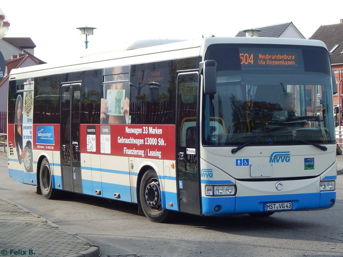 Irisbus Crossway der MVVG in Neubrandenburg am 14.10.2016