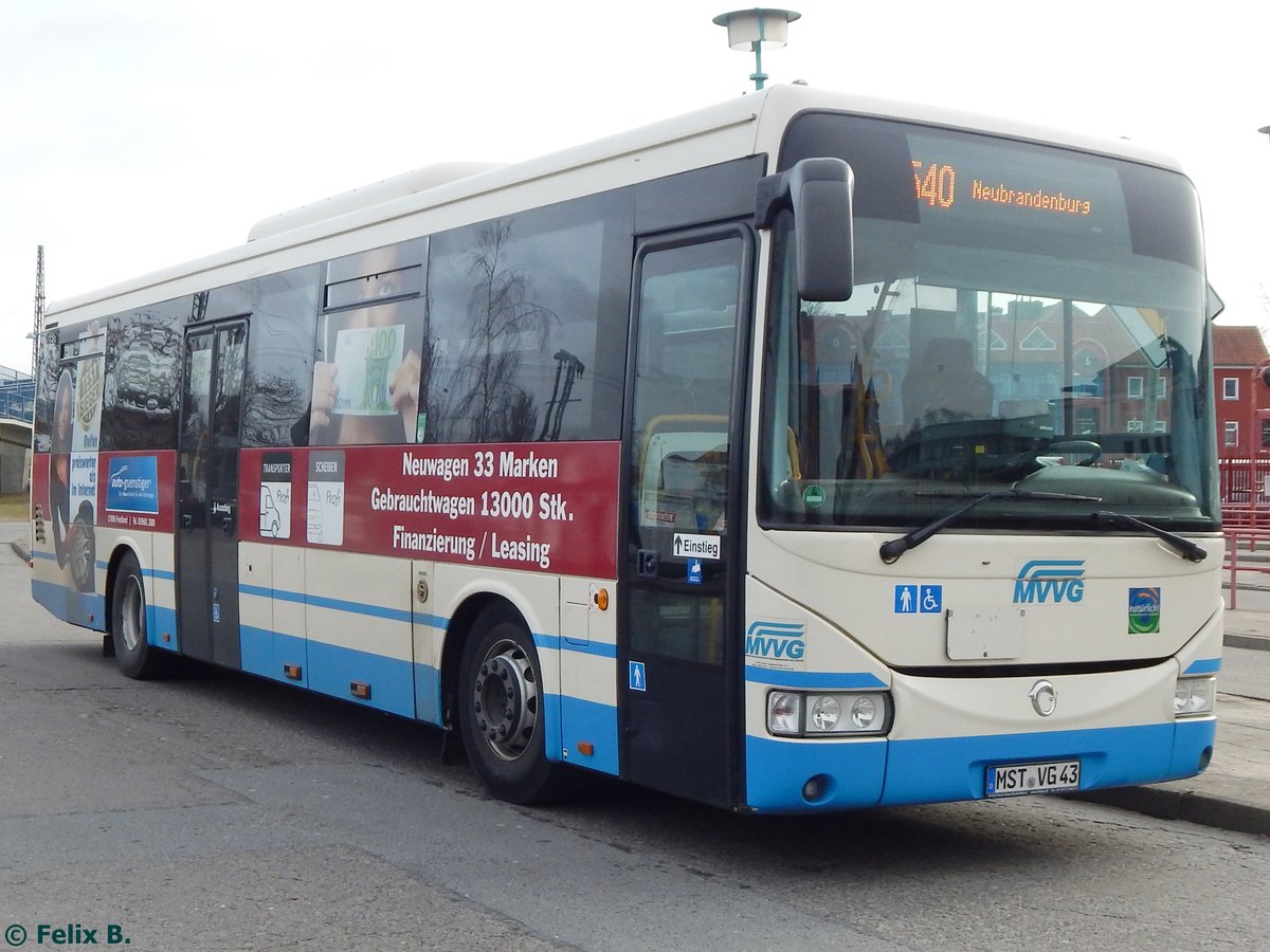 Irisbus Crossway der MVVG in Neubrandenburg am 23.02.2017