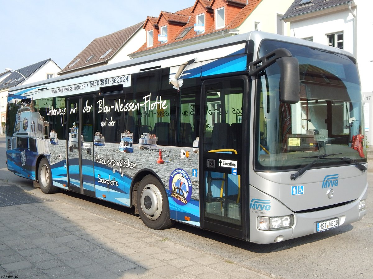Irisbus Crossway der MVVG in Neubrandenburg am 08.08.2018