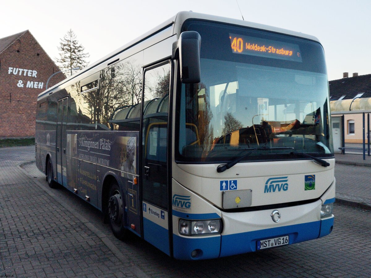 Irisbus Crossway der MVVG in Strasburg am 23.03.2020