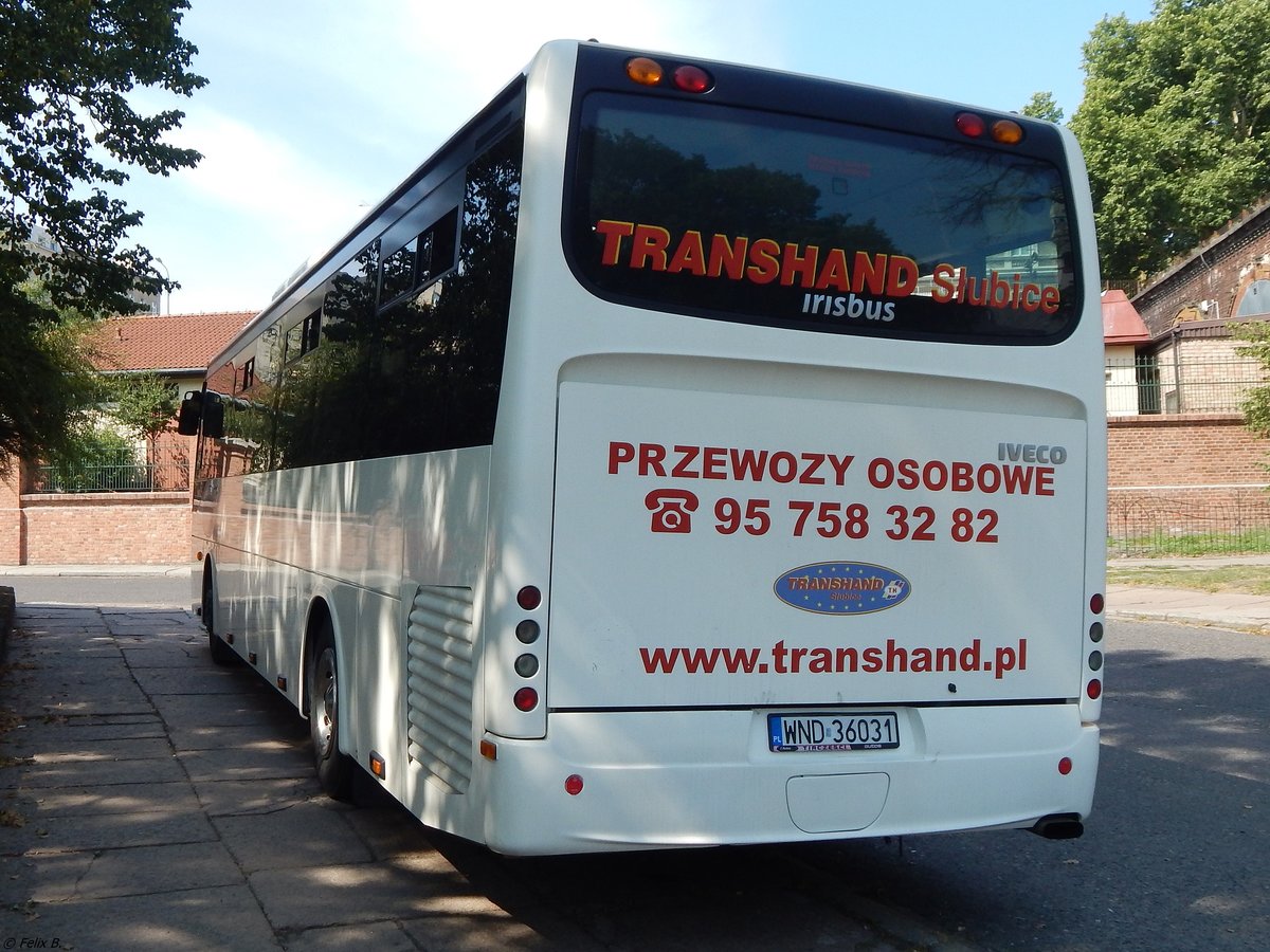 Irisbus Crossway von Transhand aus Polen in Stettin am 08.08.2018