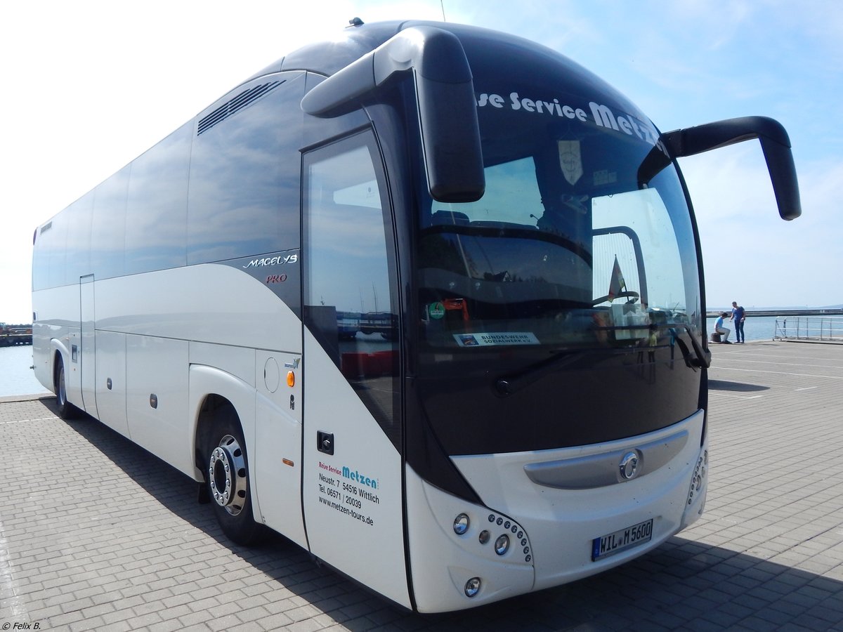 Irisbus Magelys Pro von Reise Service Metzen aus Deutschland im Stadthafen Sassnitz am 25.05.2015