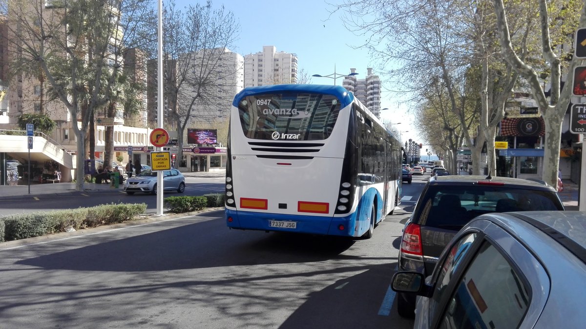 Irizar I3, Wagen 0947, LLorente Bus, Benidorm (Spanien), 18.03.2017