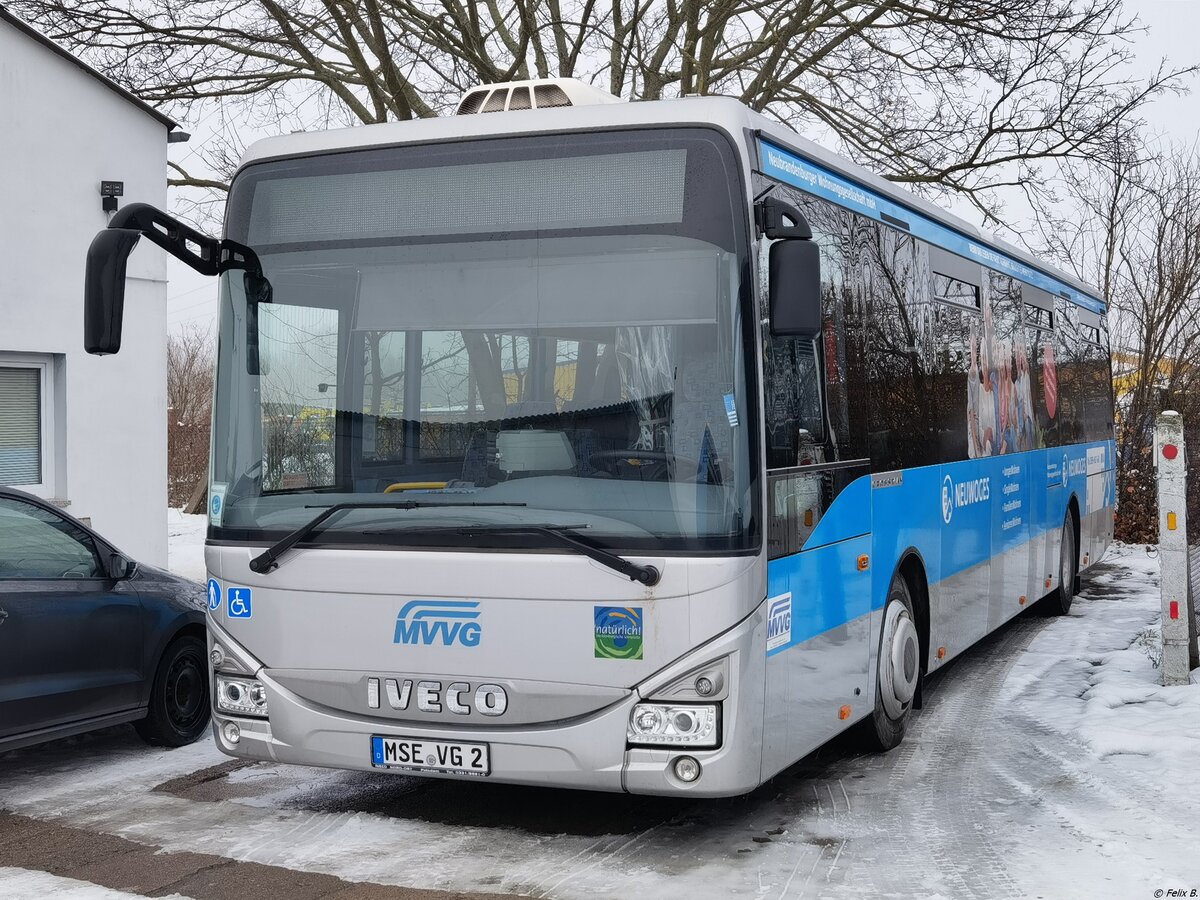 Iveco Crossway der MVVG in Neubrandenburg am 29.12.2021
