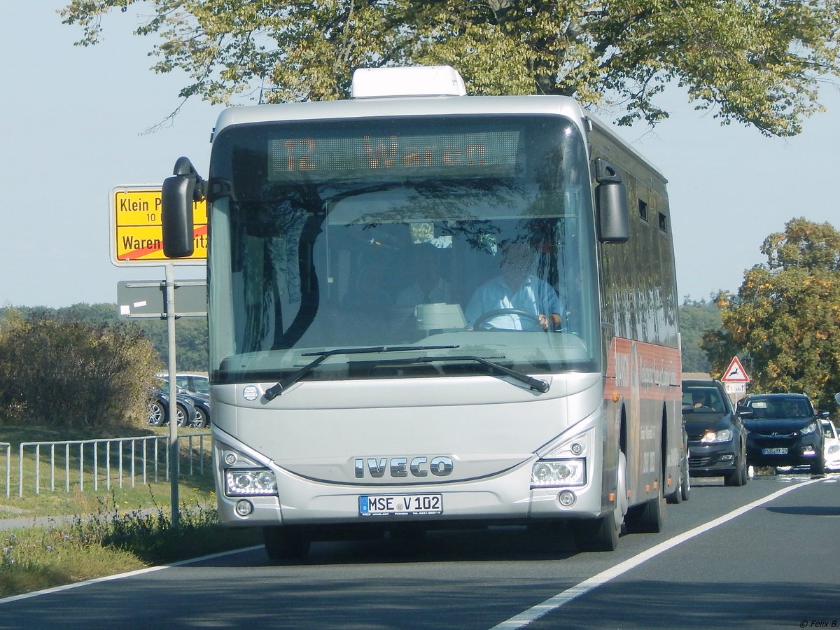 Iveco Crossway der MVVG in Waren am 09.09.2018