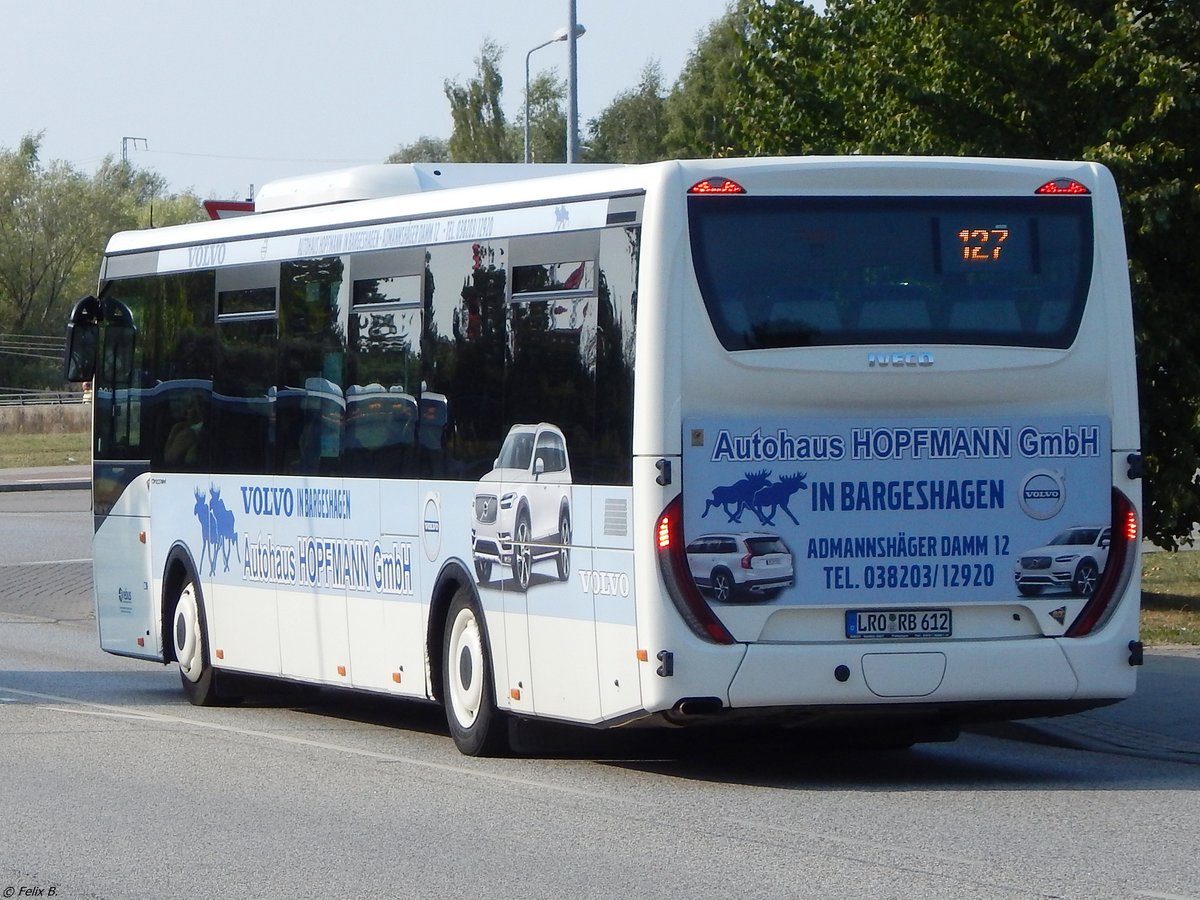 Iveco Crossway von Regionalbus Rostock in Rostock am 19.08.2018