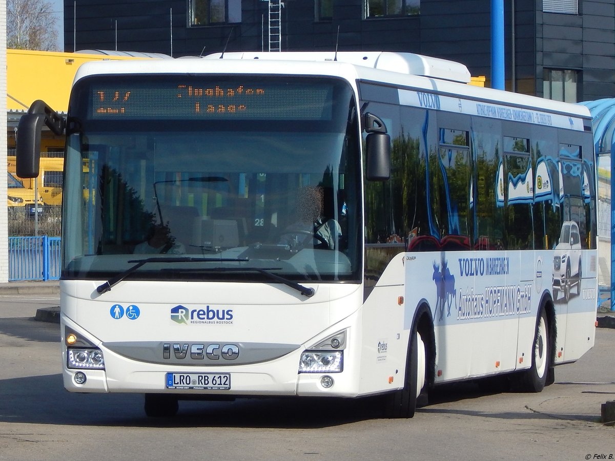 Iveco Crossway von Regionalbus Rostock in Rostock am 19.08.2018