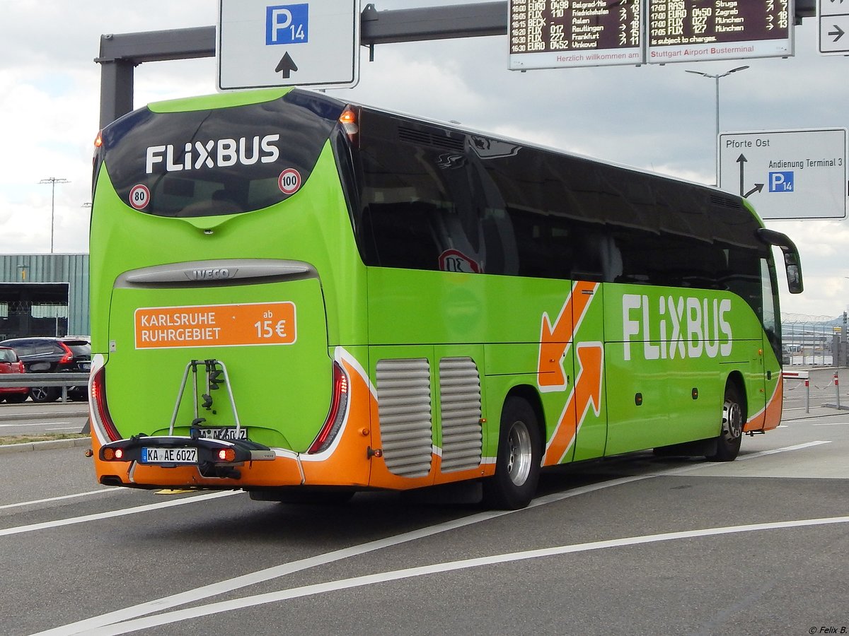 Iveco Magelys von Flixbus/Werner aus Deutschland in Stuttgart am 22.06.2018
