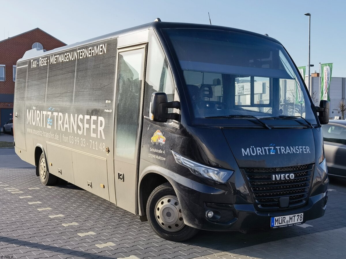 Iveco Probus R/L von Müritz Transfer aus Deutschland in Waren am 02.04.2022