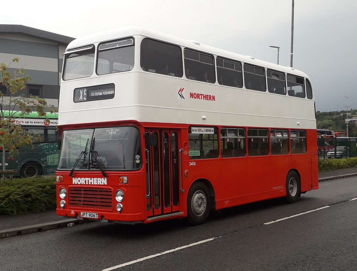 JPT 906T
1978 Bristol VRT/SL3/501
Eastern Coachworks (ECW) H43/31F
Northern General Transport Company, Gateshead, Tyne & Wear, UK, fleet number 3406.

Photographed on 27th August 2019 outside the then recently opened Riverside Depot of Go North East, previously Northern General.