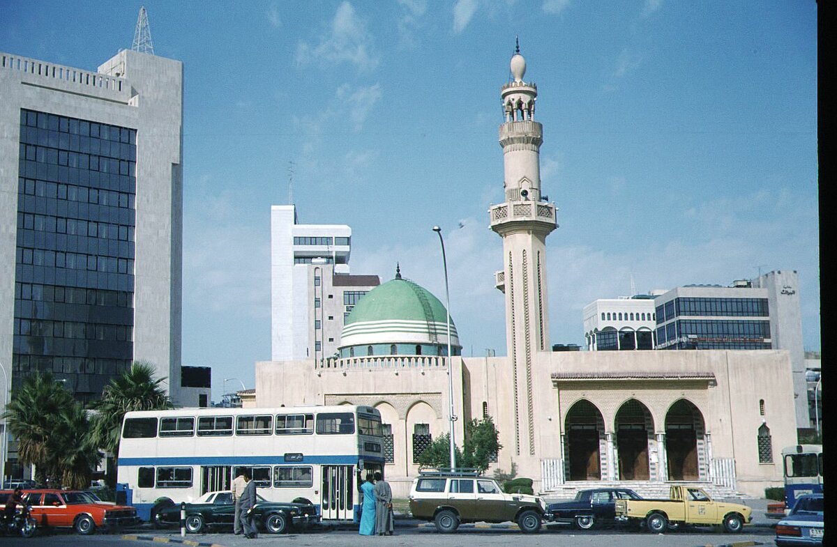 Kuwait-City 1982  Doppeldecker-Bus