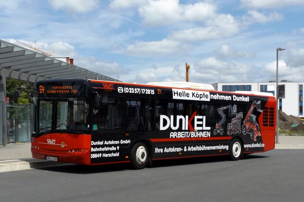 Lüd- Bahnhof ,wagen 316, Liene 54 nach Plettenberg,aufgenommen  am 19 .6.14