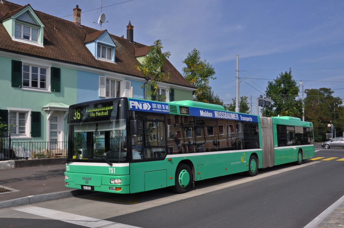 MAN Bus 751 auf der Linie 36 bedient die Haltestelle Morgartenring. Die Aufnahme stammt vom 14.09.2014.