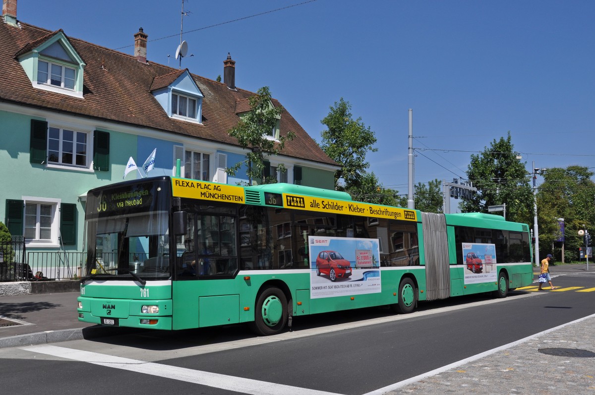 MAN Bus 761 auf der Linie 36 an der Haltestelle Morgartenring. Die Aufnahme stammt vom 17.07.2014.