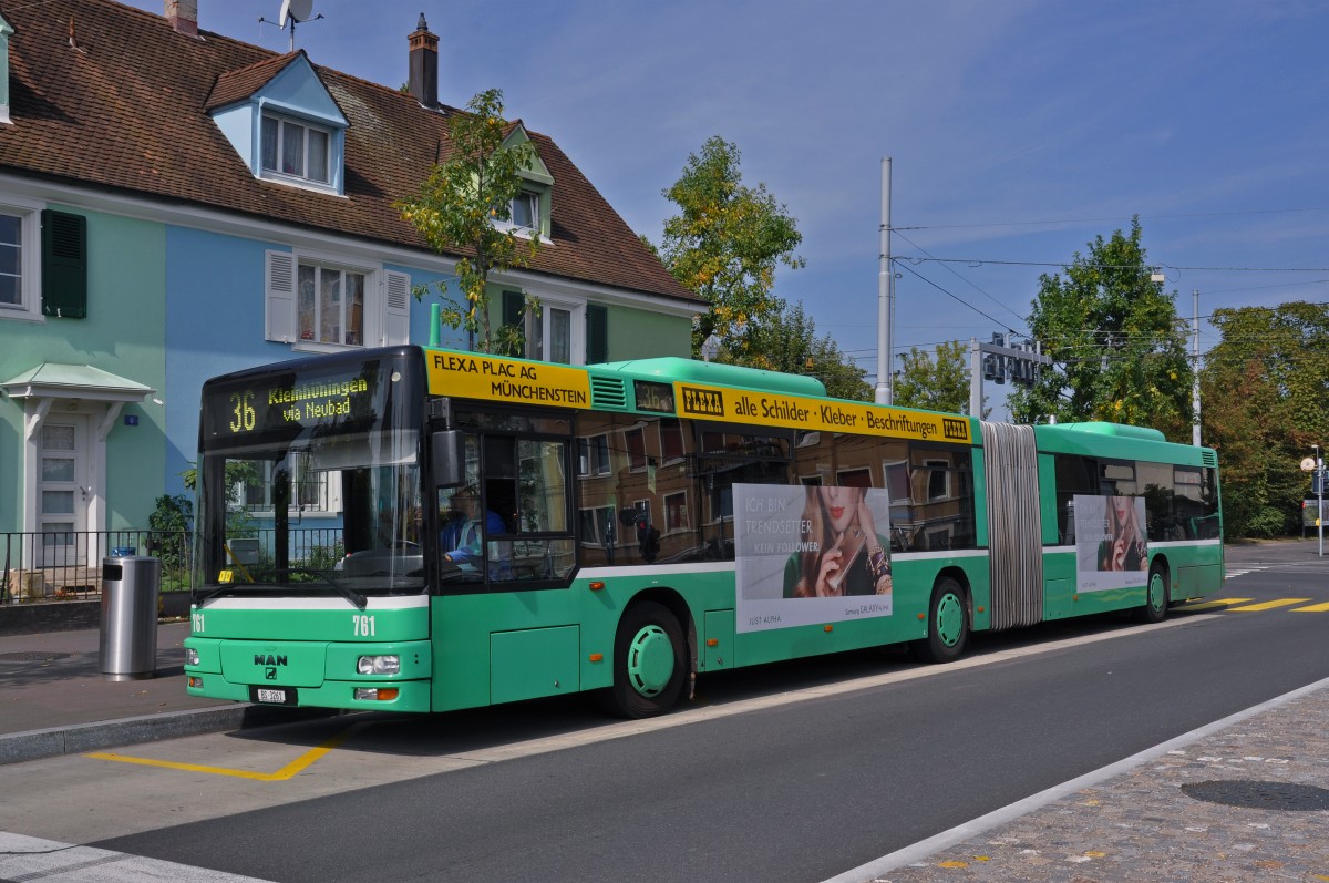 MAN Bus 761 auf der Linie 36 bedient die Haltestelle Morgartenring. Die Aufnahme stammt vom 14.09.2014.