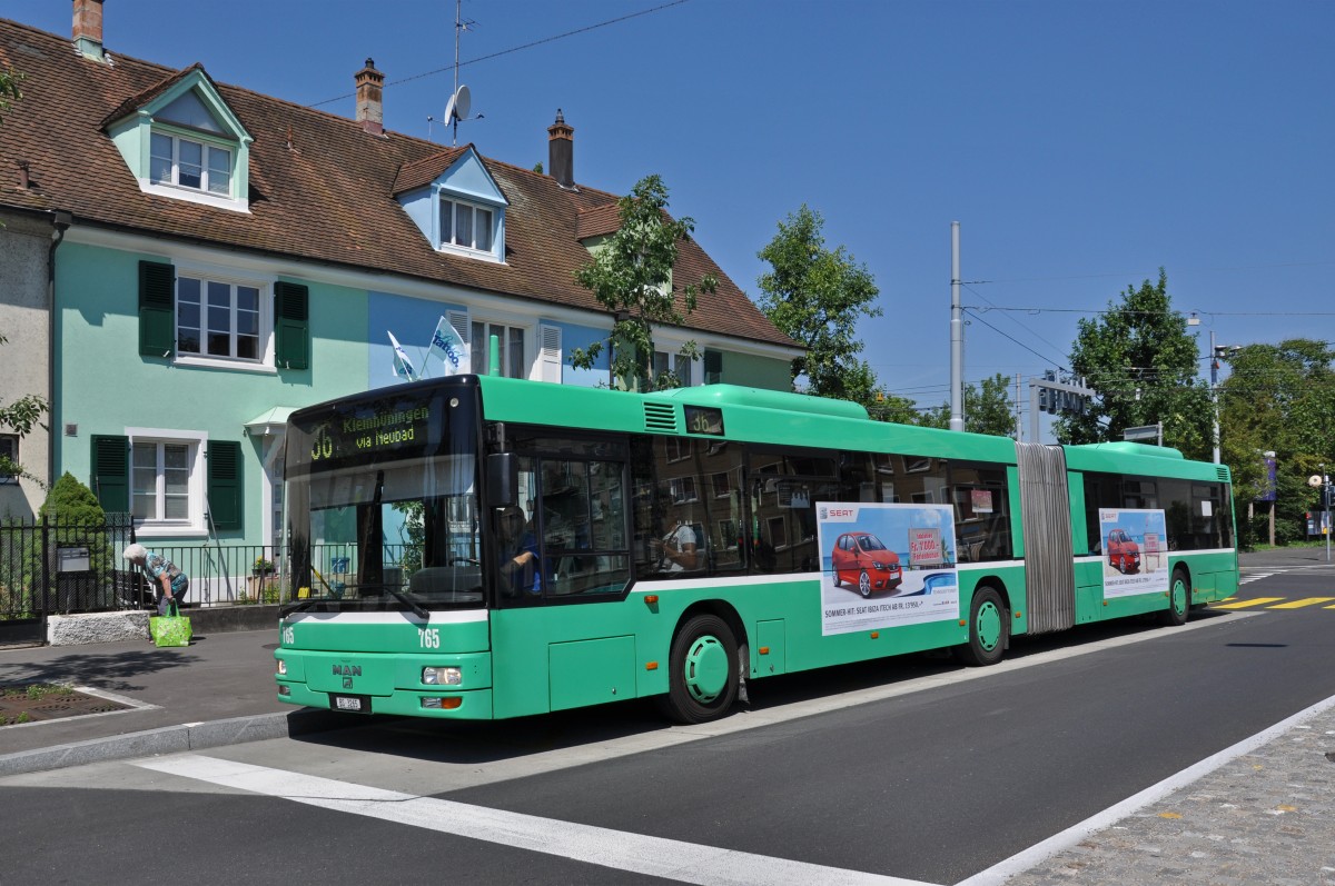 MAN Bus 765 auf der Linie 36 an der Haltestelle Morgartenring. Die Aufnahme stammt vom 17.07.2014.