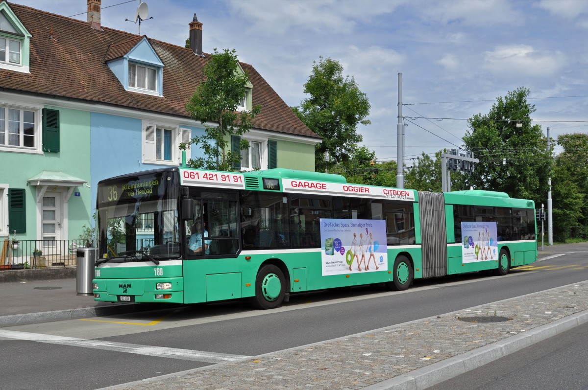 MAN Bus 769 auf der Linie 36 bedient die Haltestelle Morgartenring. Die Aufnahme stammt vom 29.06.2015.