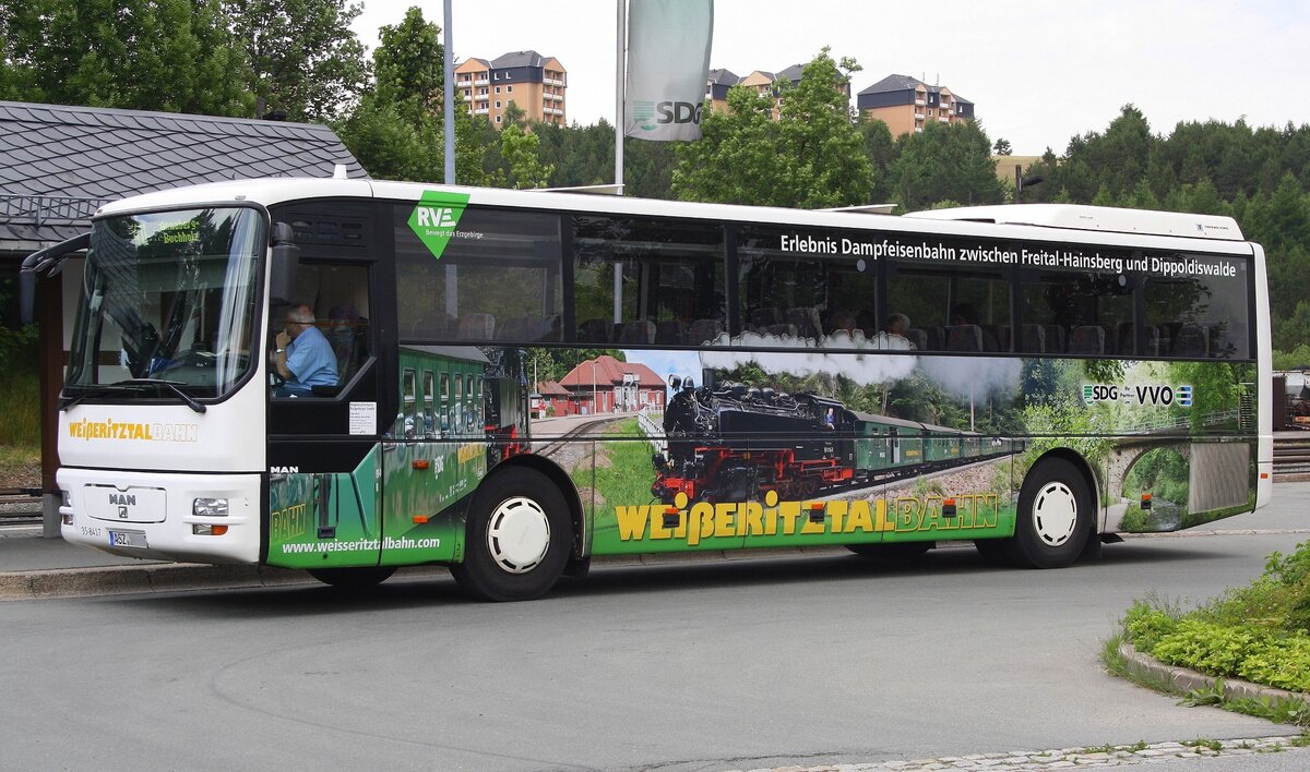 MAN Linienbus (nach Annaberg-Buchholz) - genauer Typ unbekannt | Bf Oberwiesenthal | Juni 2017