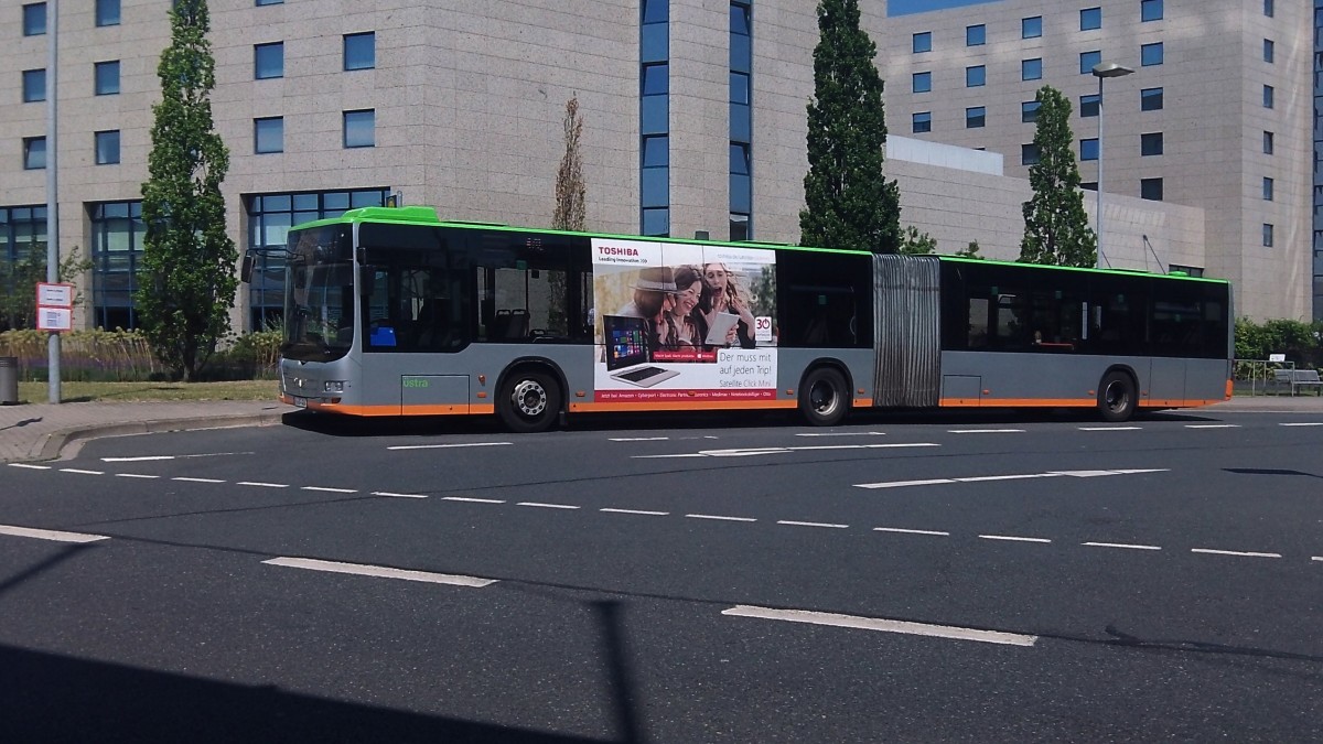 MAN Lion´City am Airport Hannover. Foto vom 08.07.2015.