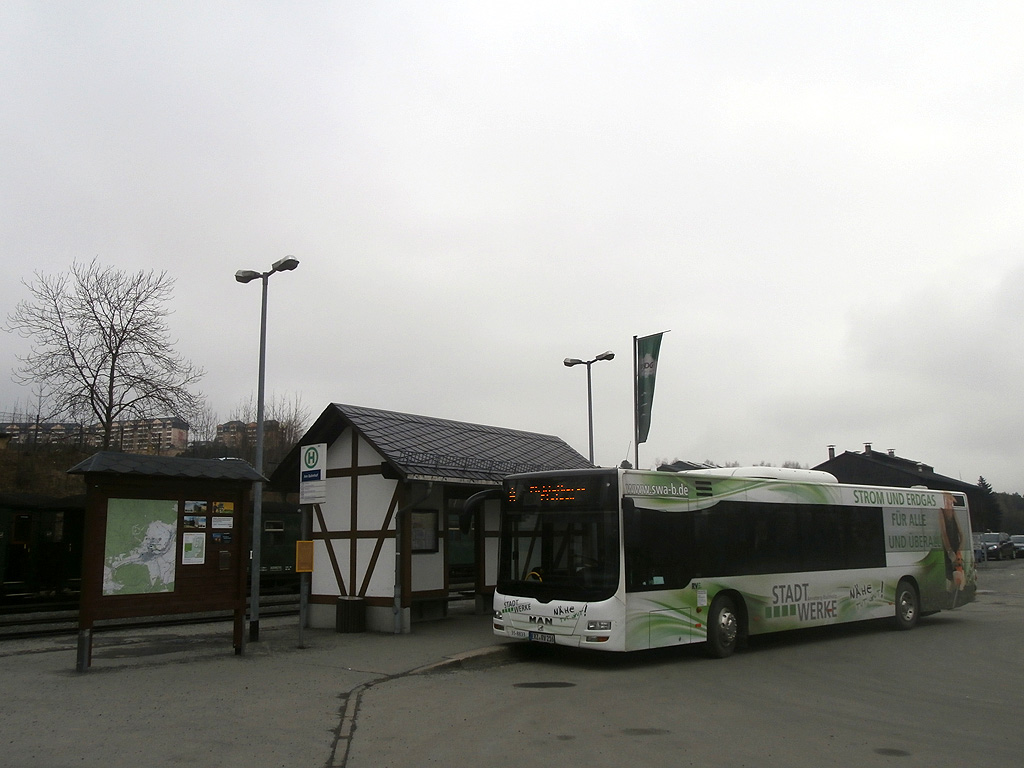 MAN Lion´s City Ü in Oberwiesenthal, Haltstelle Am Bahnhof. (2.3.2014)