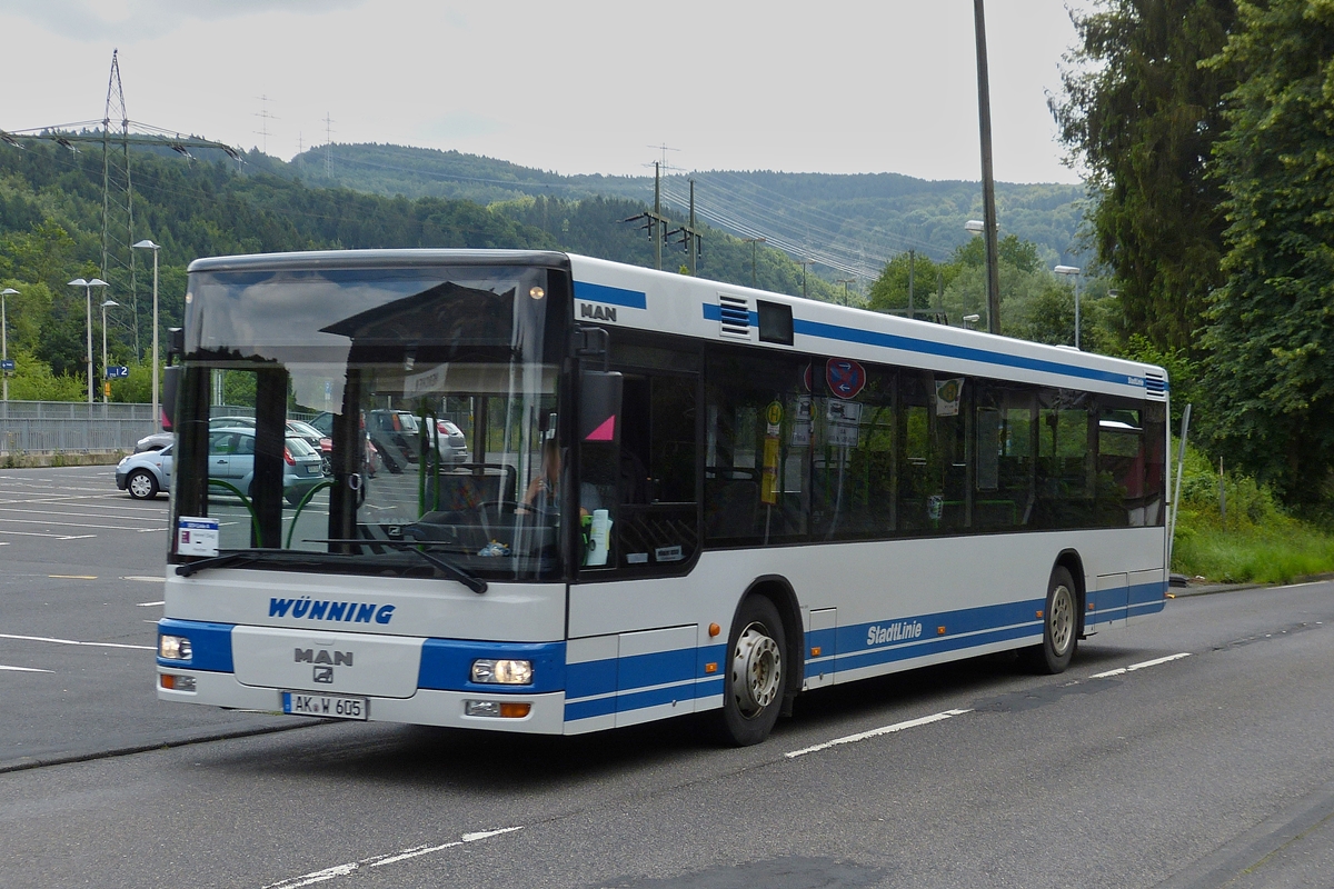 MAN Lion's City aufgenommen am 27.06.2015 am Bahnhof Herchen.