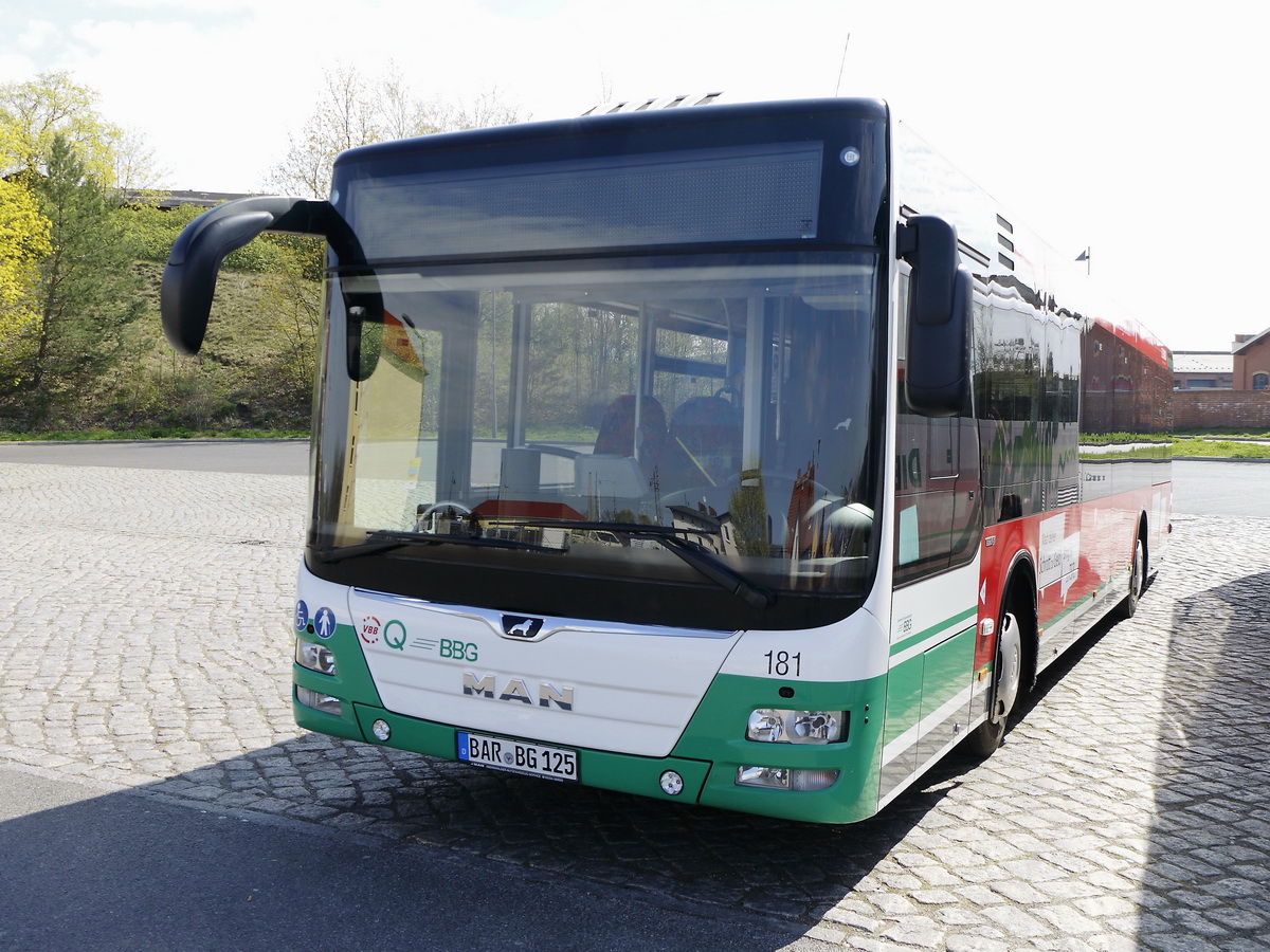 MAN Lion's City der Barnimer Busgesellschaft in Eberswalde auf der Stellfläche des Busbahnhof am 17. April 2019.