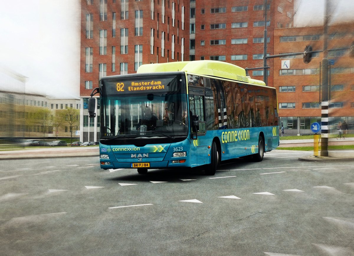 MAN Lion's City (CNG) '3623' von Connexion in Sloterdijk -AMS im April 2015.