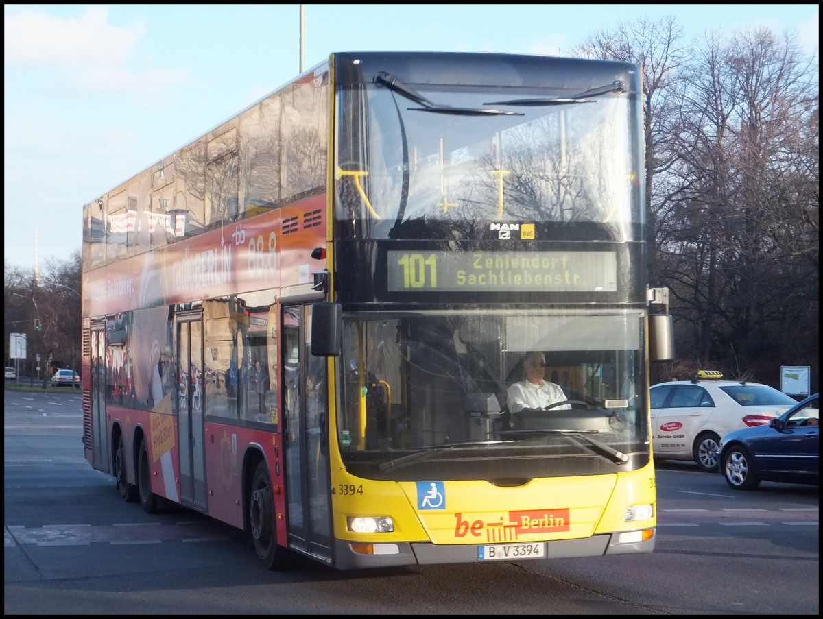 MAN Lion's City DD der BVG in Berlin am 06.02.2014