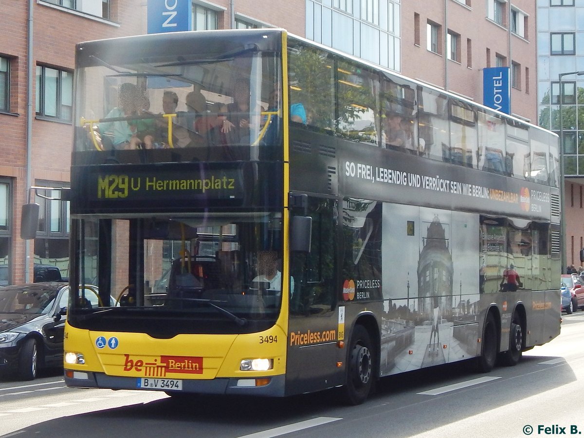 MAN Lion's City DD der BVG in Berlin am 23.08.2015