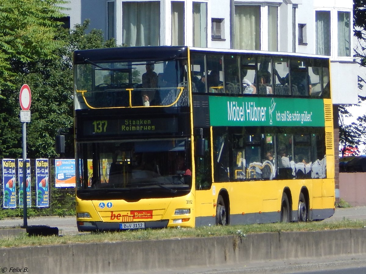 MAN Lion's City DD der BVG in Berlin am 10.06.2016