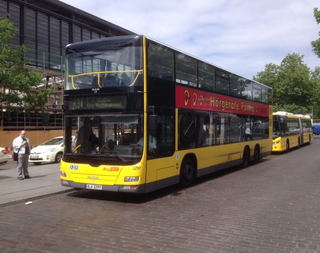 MAN Lions City DL Wg.3297 auf Linie X34 am S+U Zoo, 27.5.15