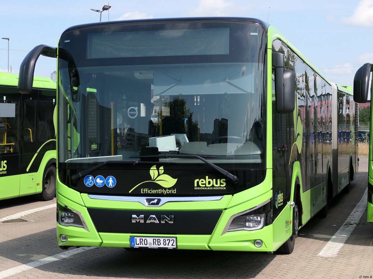 MAN Lion's City EfficientHybrid von Regionalbus Rostock in Rostock am 03.08.2024