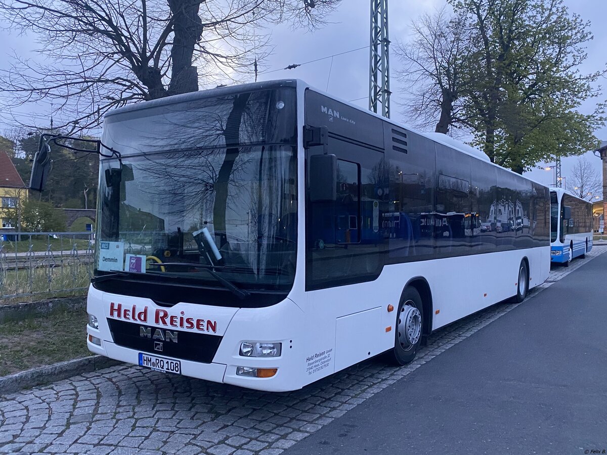 MAN Lion's City von Held-Reisen aus Deutschland in Demmin am 08.05.2022