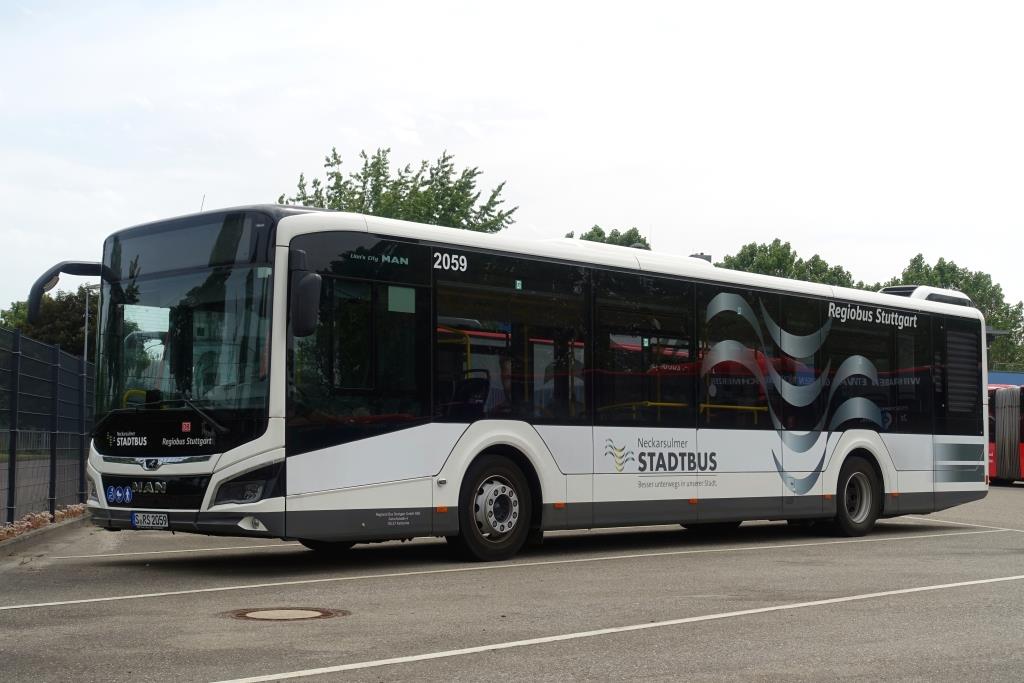 MAN Lion's City Hybrid  Regiobus Stuttgart - Neckarsulmer Stadtbus , Heilbronn Juni 2021