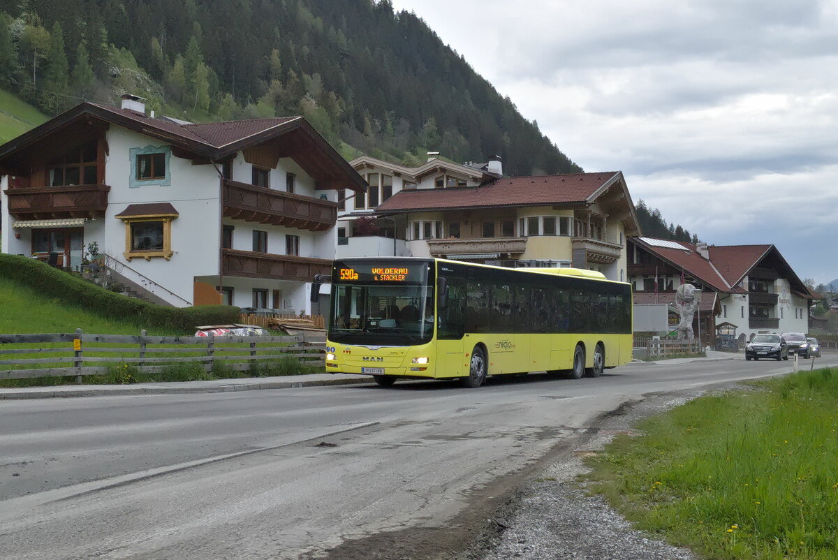 MAN Lion's City von Innbus Regionalverkehr/Innsbrucker Verkehrsbetriebe (Bus Nr. 237) als Linie 590a in Neustift i.St. Aufgenommen 9.5.2022