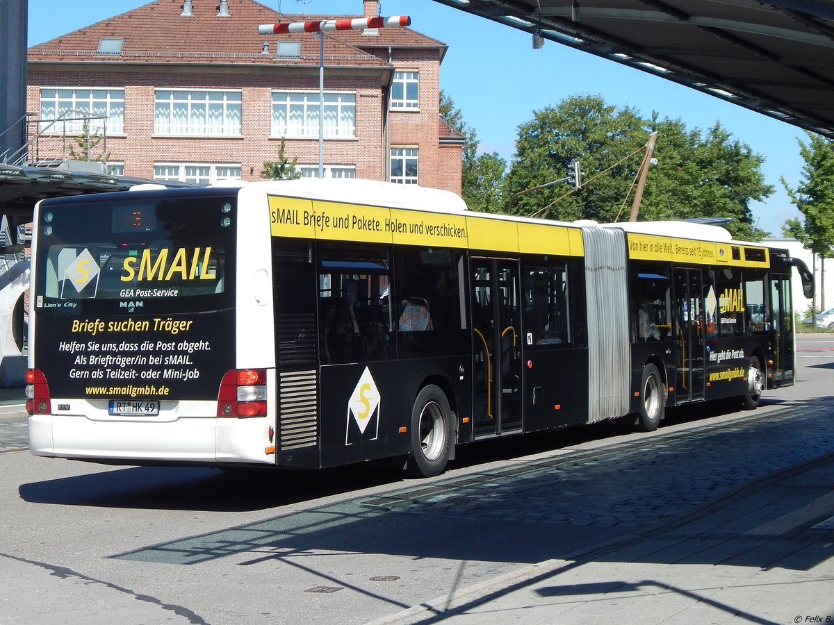MAN Lion's City von Kurz Omnibusverkehr aus Deutschland in Reutlingen am 20.06.2018