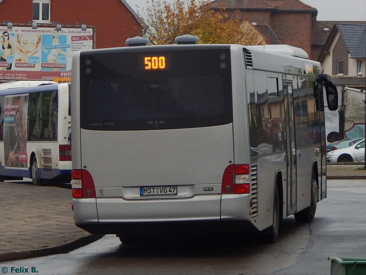 MAN Lion's City LE Ü der MVVG in Neubrandenburg am 21.10.2016