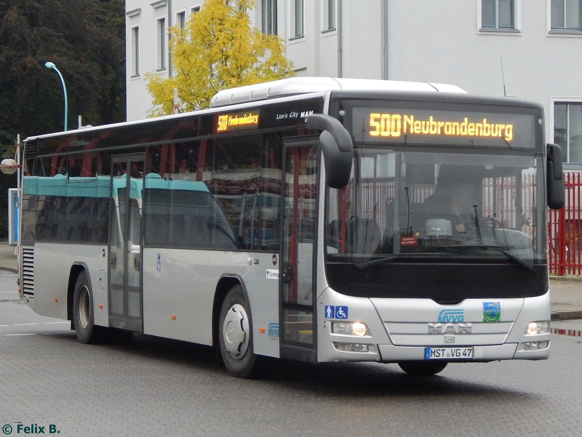 MAN Lion's City LE Ü der MVVG in Neubrandenburg am 21.10.2016