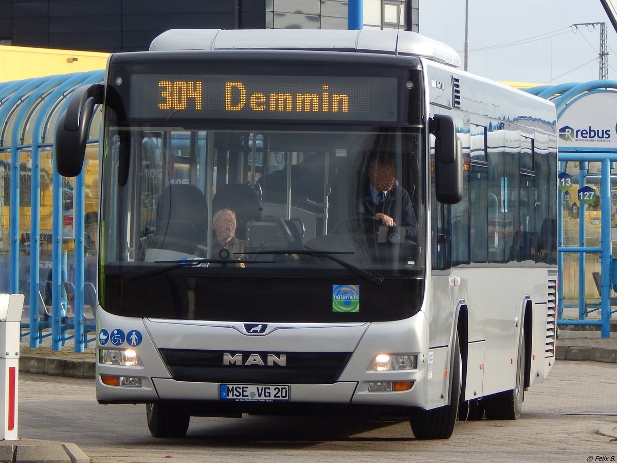 MAN Lion's City LE Ü der MVVG in Rostock am 25.01.2018