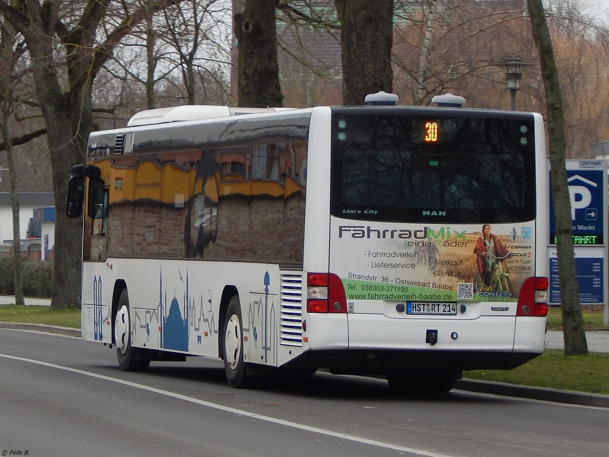 MAN Lion's City LE Ü vom Reisedienst Teske aus Deutschland in Stralsund am 31.01.2019