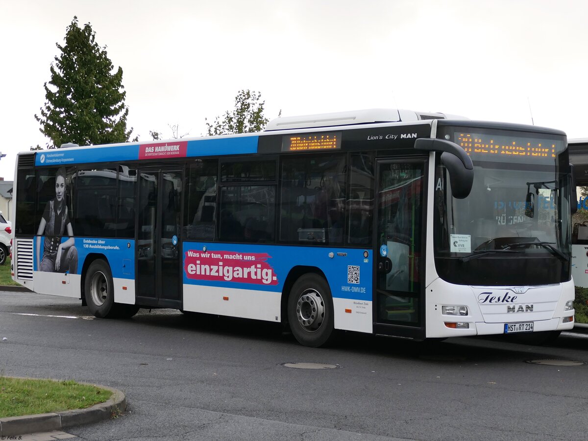 MAN Lion's City LE Ü vom Reisedienst Teske aus Deutschland in Sassnitz am 27.08.2021