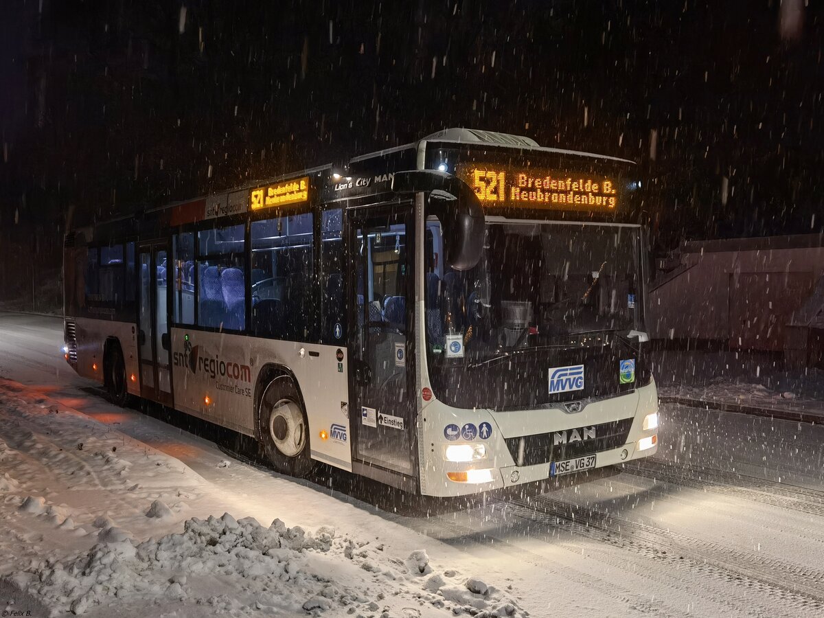 MAN Lion's City LE Ü der MVVG in Burg Stargard am 10.12.2021