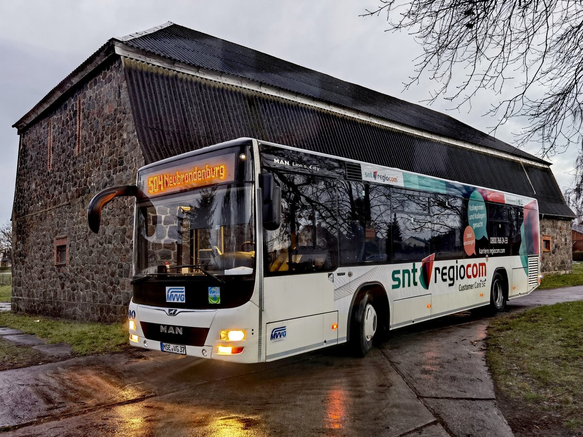 MAN Lion's City LE Ü der MVVG in Ganzkow am 18.12.2021