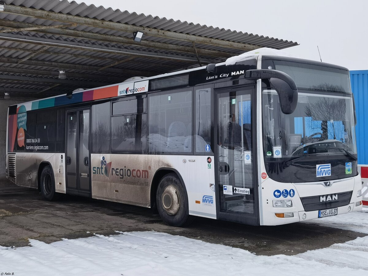 MAN Lion's City LE Ü der MVVG in Neubrandenburg am 29.12.2021