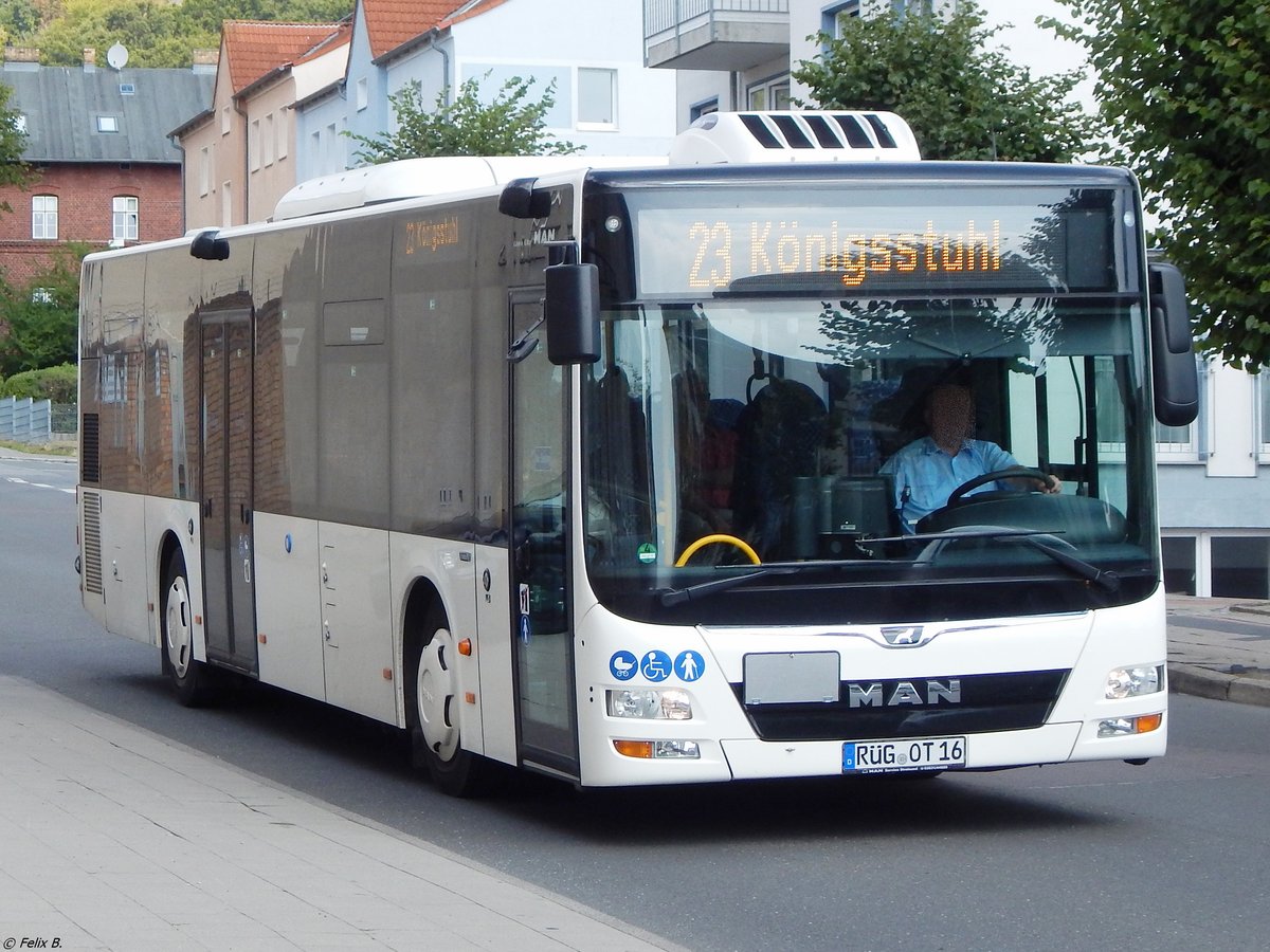 MAN Lion's City der Oppermann Transporte aus Deutschland in Sassnitz am 14.08.2018