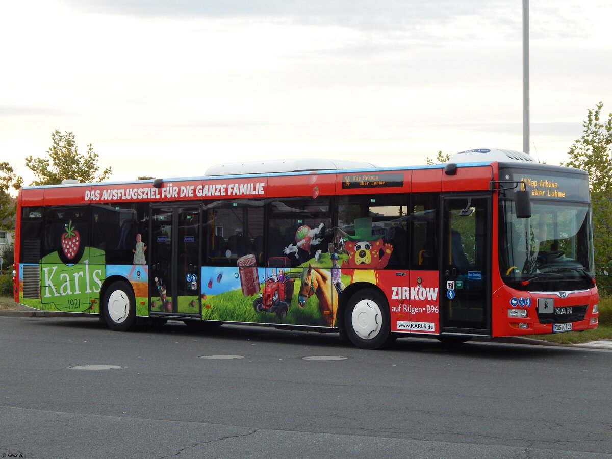 MAN Lion's City der Oppermann Transporte aus Deutschland in Sassnitz am 07.09.2019