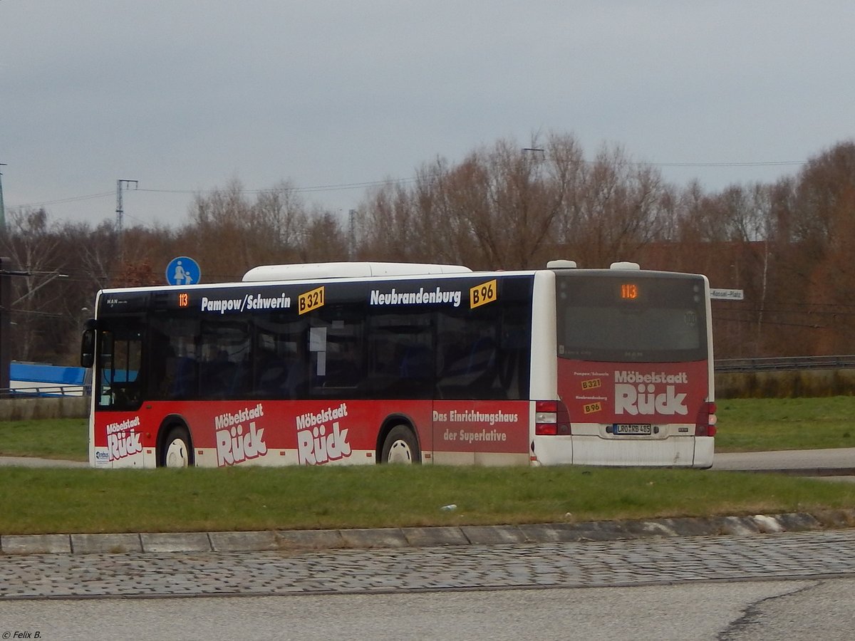 MAN Lion's City von Regionalbus Rostock in Rostock am 25.01.2018