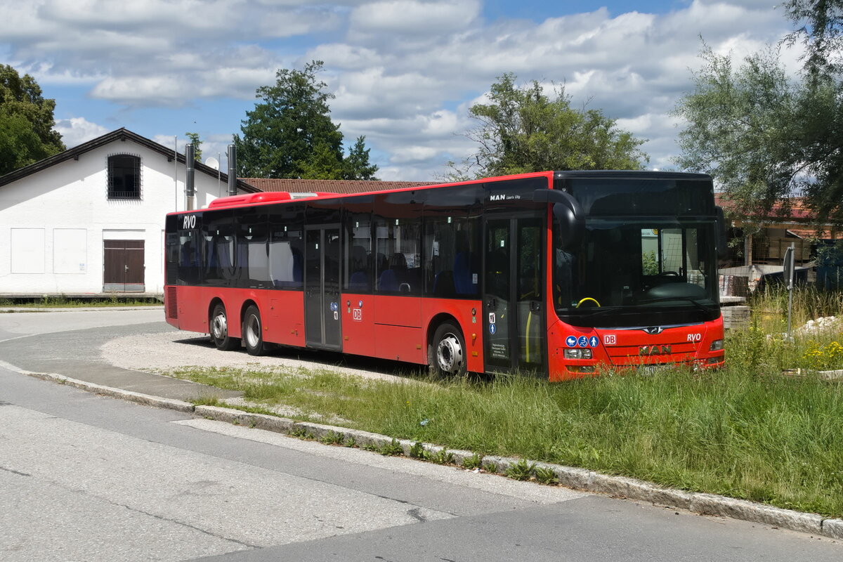 MAN Lion's City von Regionalverkehr Oberbayern abgestellt in Kochel, Friedzaunweg. Aufgenommen 11.7.2022.