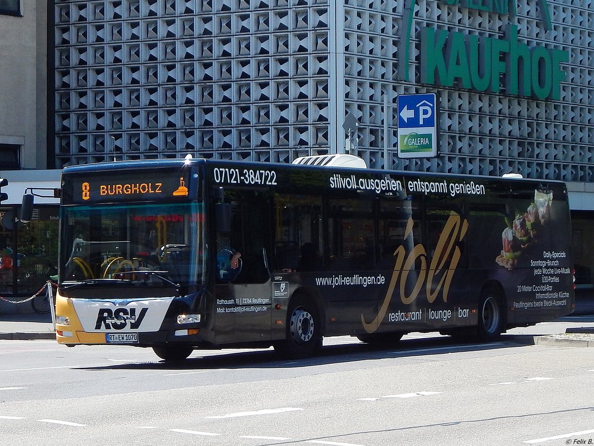 MAN Lion's City der Reutlinger Stadtverkehrsgesellschaft in Reutlingen am 20.06.2018