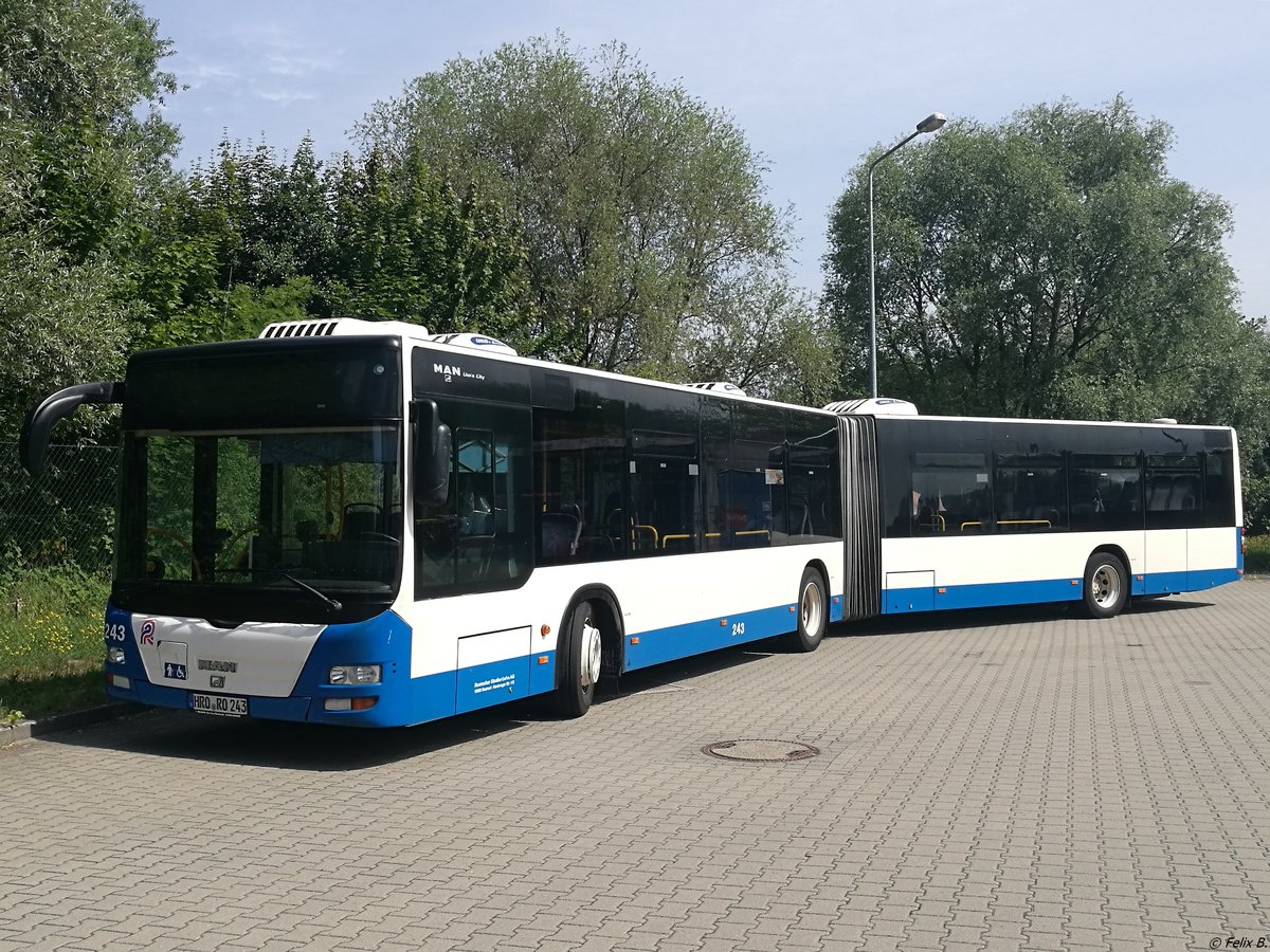 MAN Lion's City der Rostocker Straßenbahn AG in Rostock am 07.09.2017